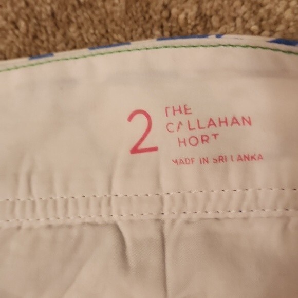 Lilly Pulitzer "Tusk in the Sun" Blue Shorts w/ White Elephants Size 2 - Picture 8 of 8